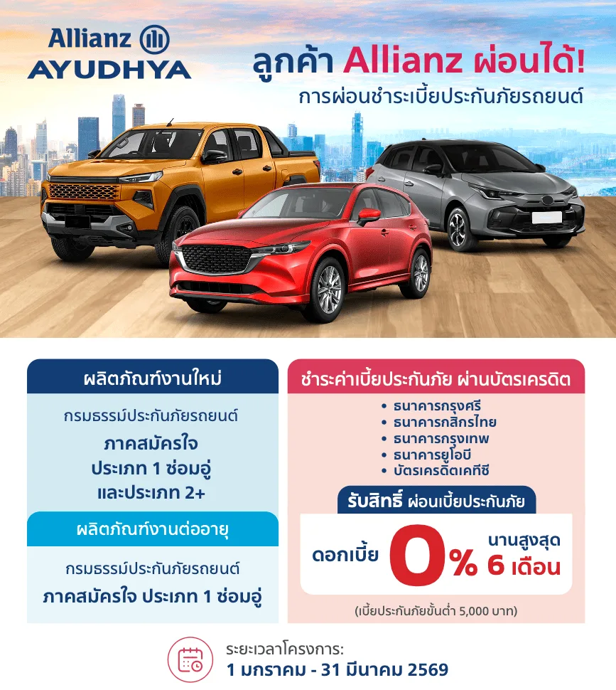 ผ่อนประกันรถ อลิอันซ์